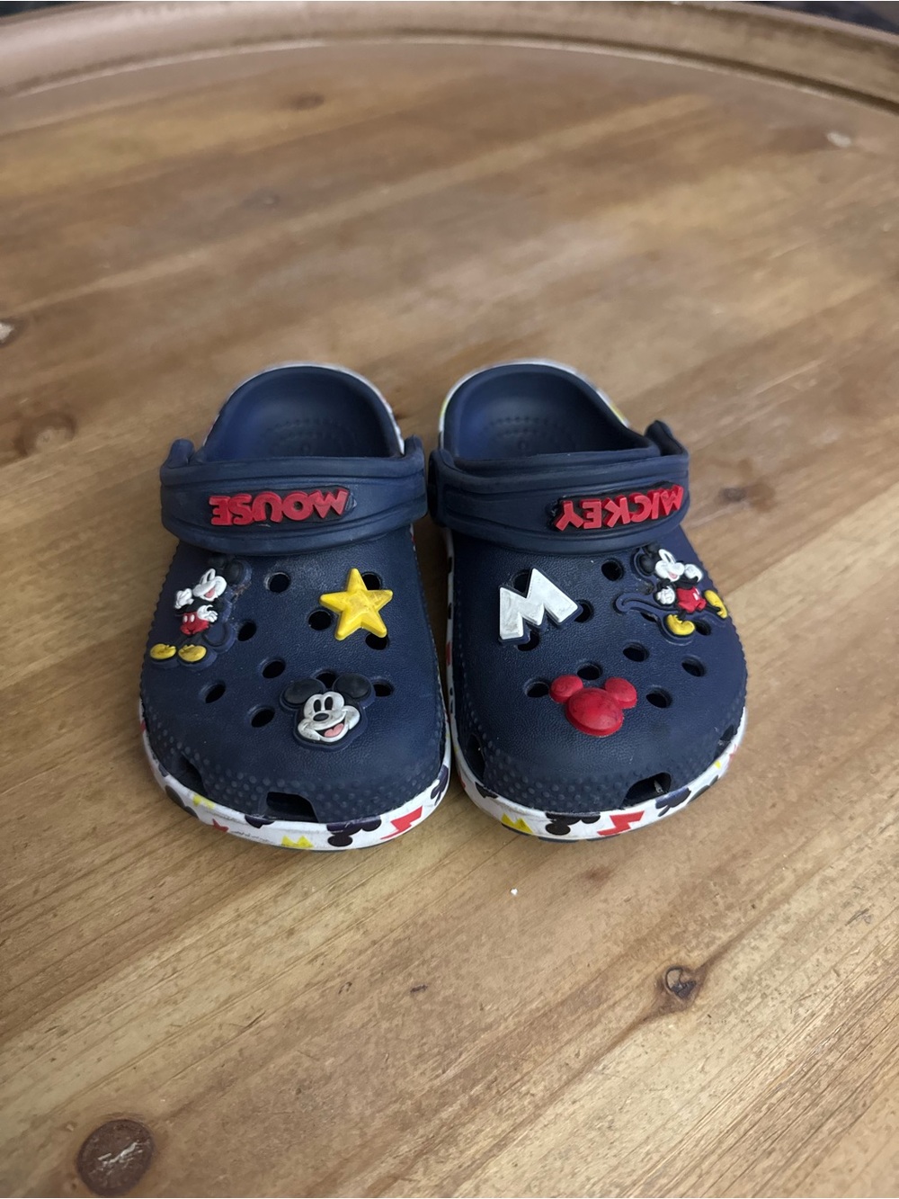 CROCS Kids Navy Mickey Character Clogs with Multicolor Accents